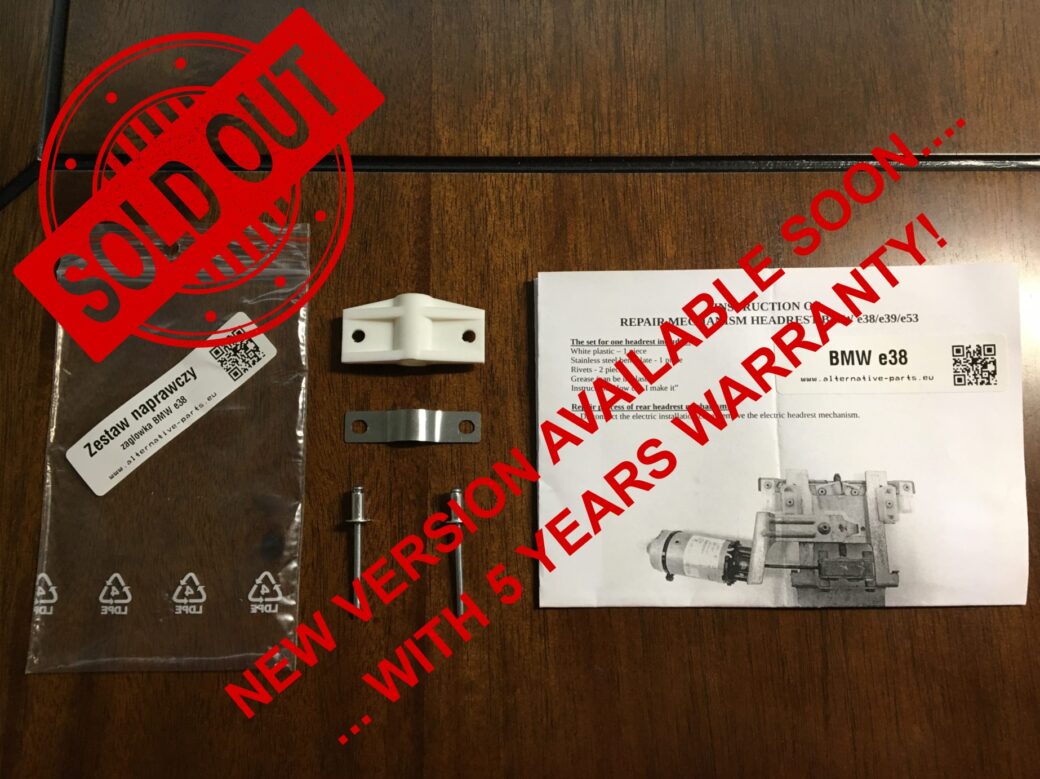 Headrest repair kit BMW e38 e39 e53 We are improving the factory www.alternativeparts.eu